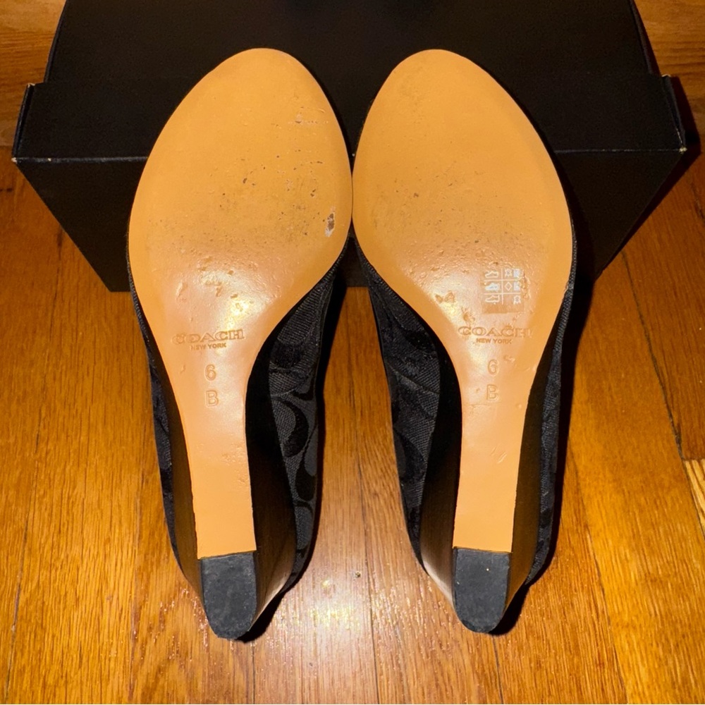 COACH PAOLA PEEP TOE WEDGES New - Picture 6 of 6